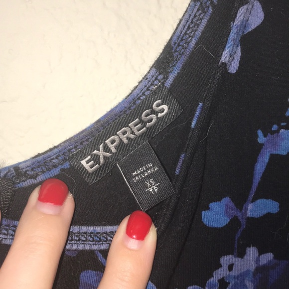 *SOLD*EUC Express Floral Peplum Tank - Picture 2 of 4